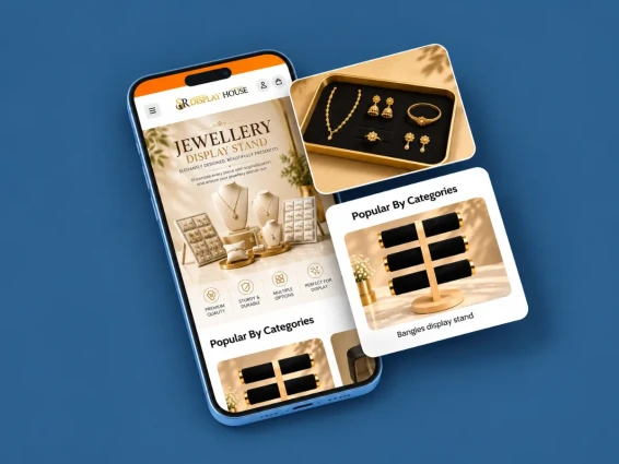 Jewellery display ecommerce website