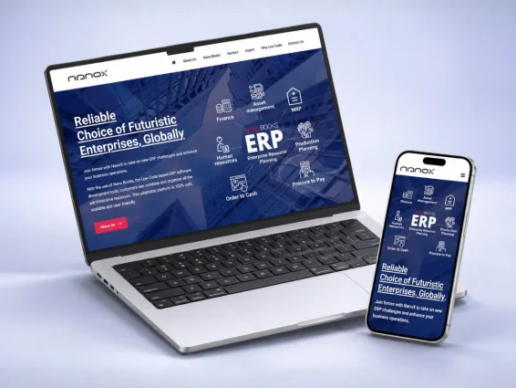 Low code ERP software website