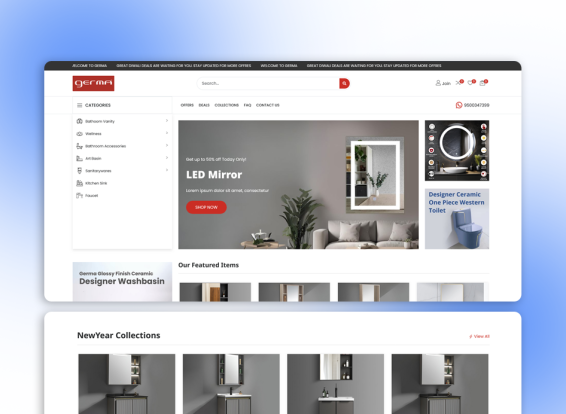 Sanitaryware Ecommerce website
