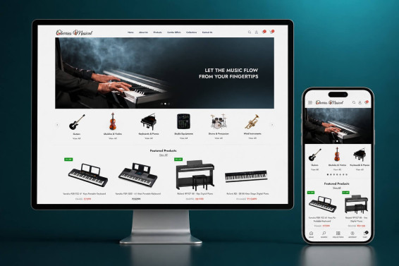 Musical instruments ecommerce website