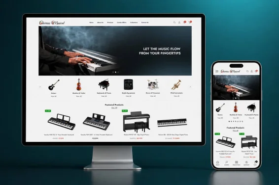 Musical instruments ecommerce website