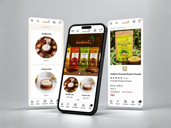 Nature food products ecommerce website