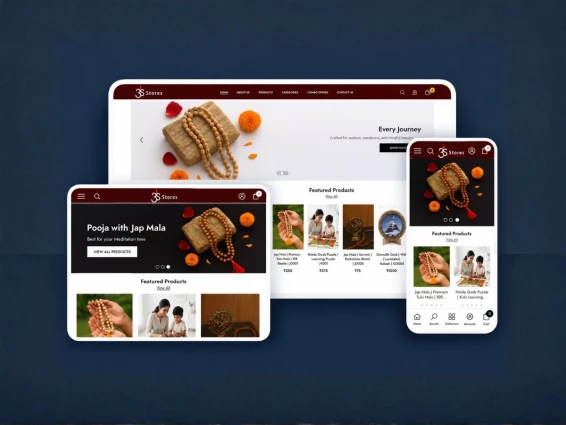Pooja products ecommerce Website
