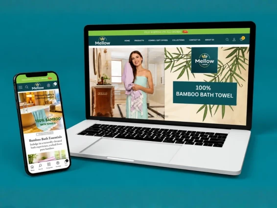 Premium bamboo towels ecommerce website