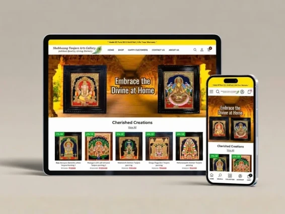 Tanjore arts ecommerce website