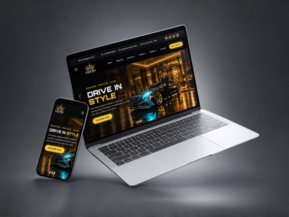 travel tourism car rental website design
